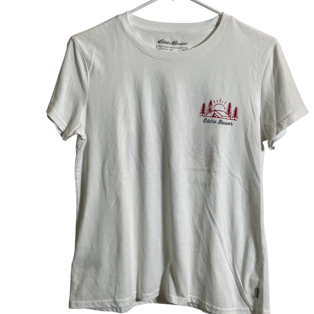 ❤️NWOT Eddie Bauer TShirt Small White Live Your Adventure Washington Graphic